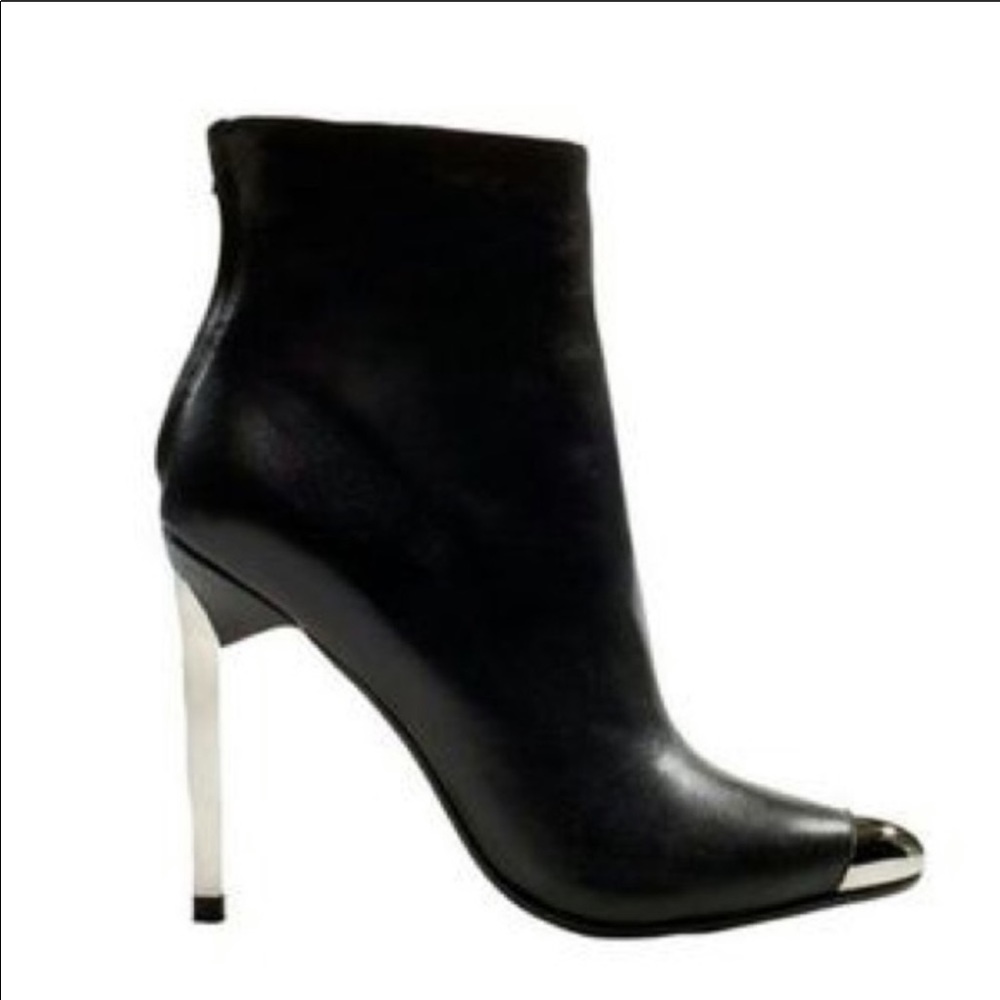 Zara Metal Cap Stiletto Booties